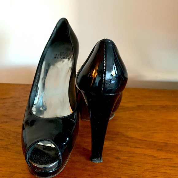 Stuart Weitzman Black Patent platform heels - Picture 3 of 3